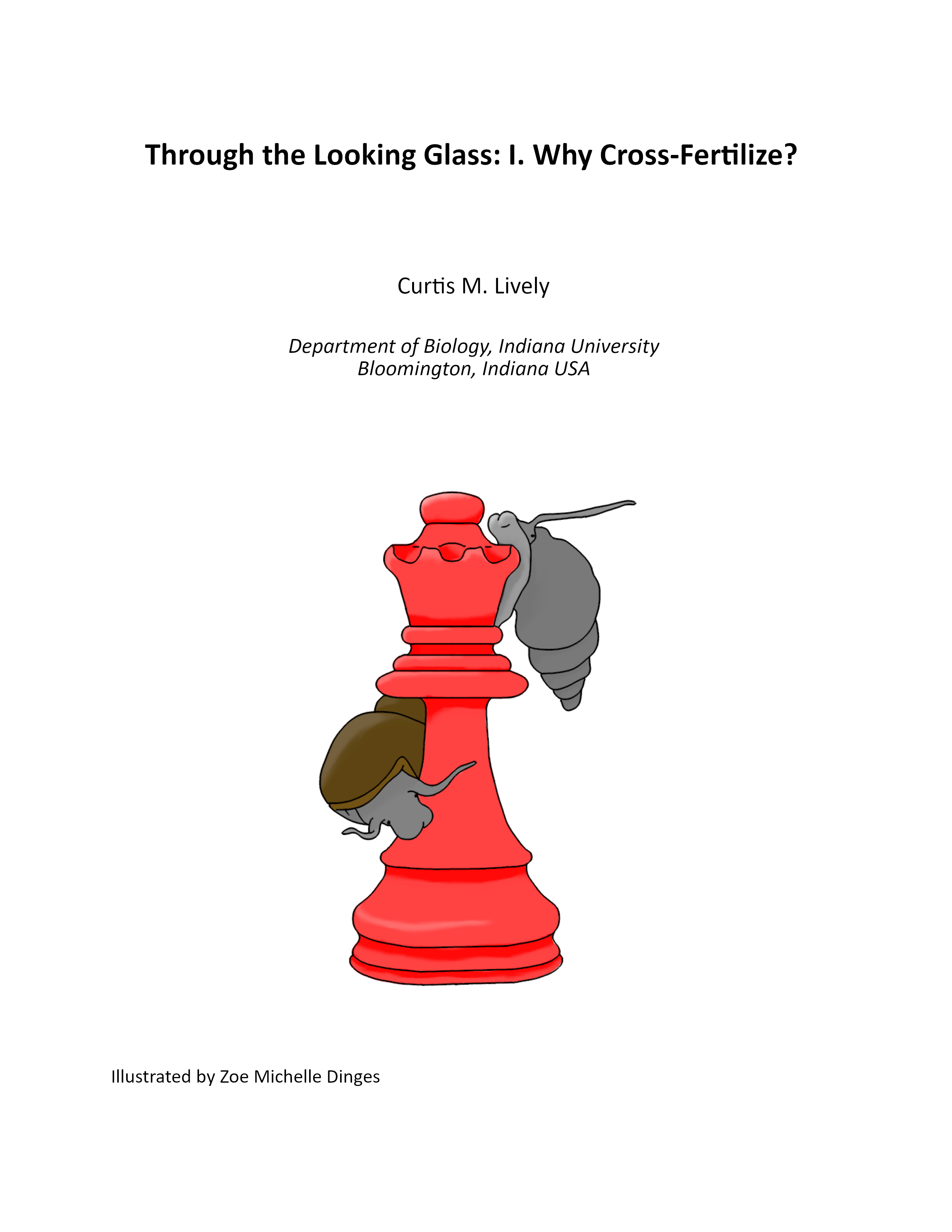 Book cover with title, author, illustrator, and illustration of red queen chess piece being crawled on by two snails.